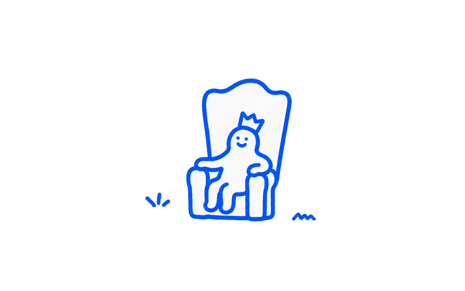 A king in their chair