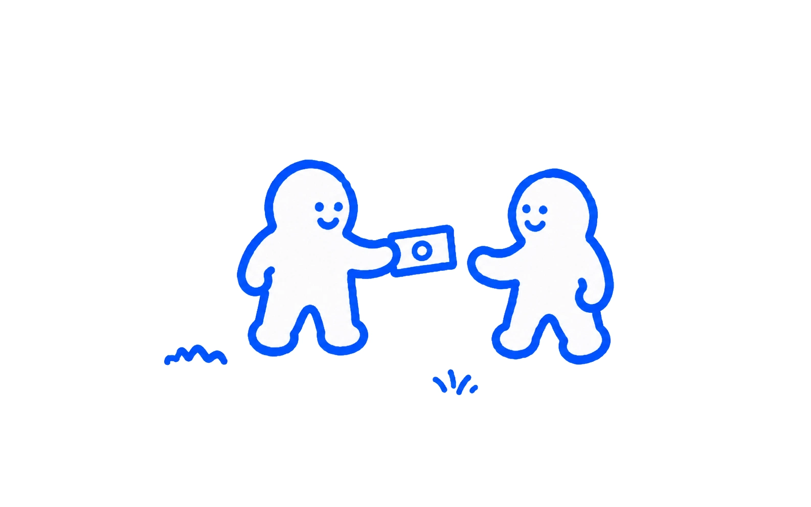 Someone handing another person a money note