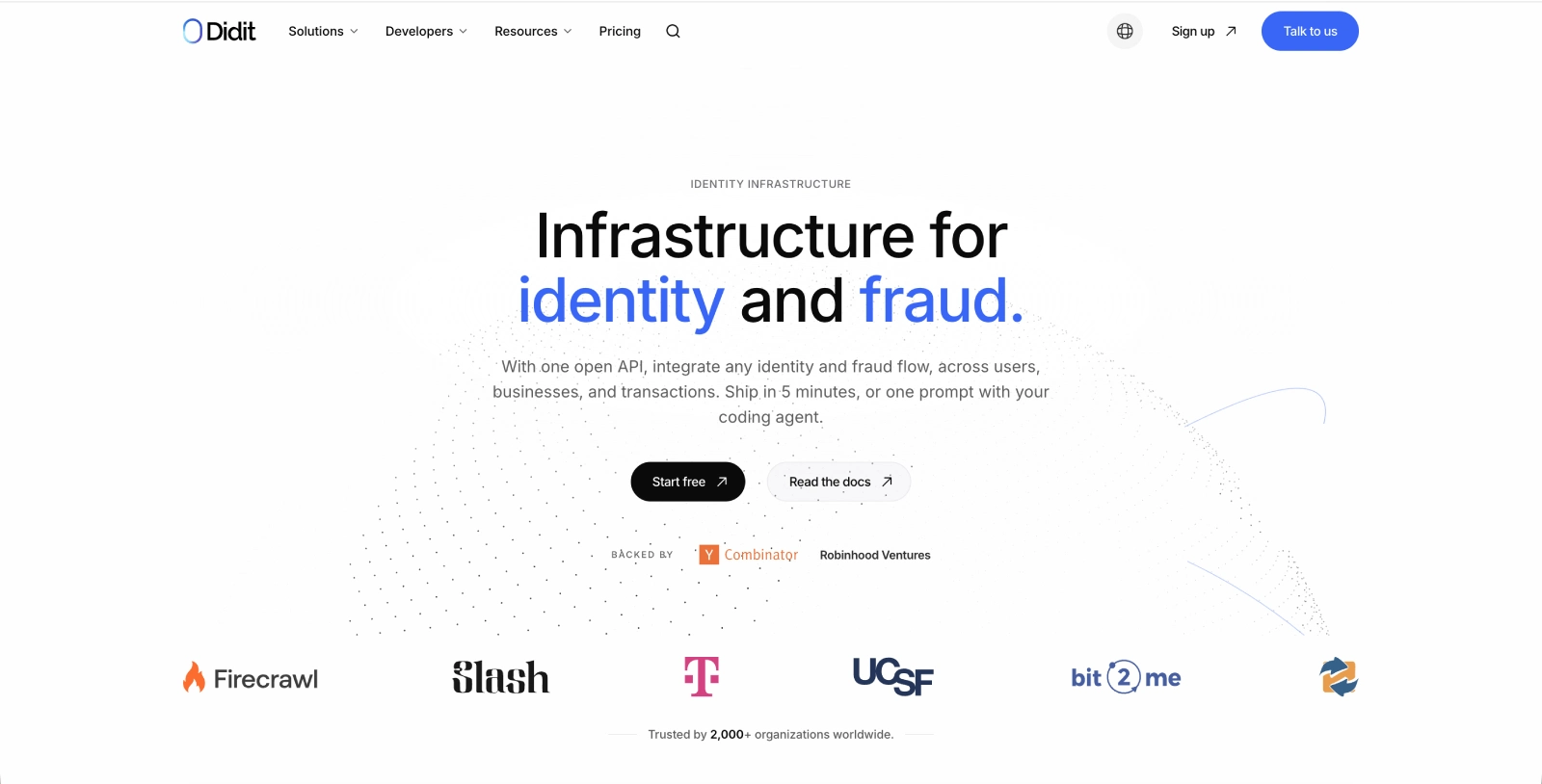 Didit sign-up page