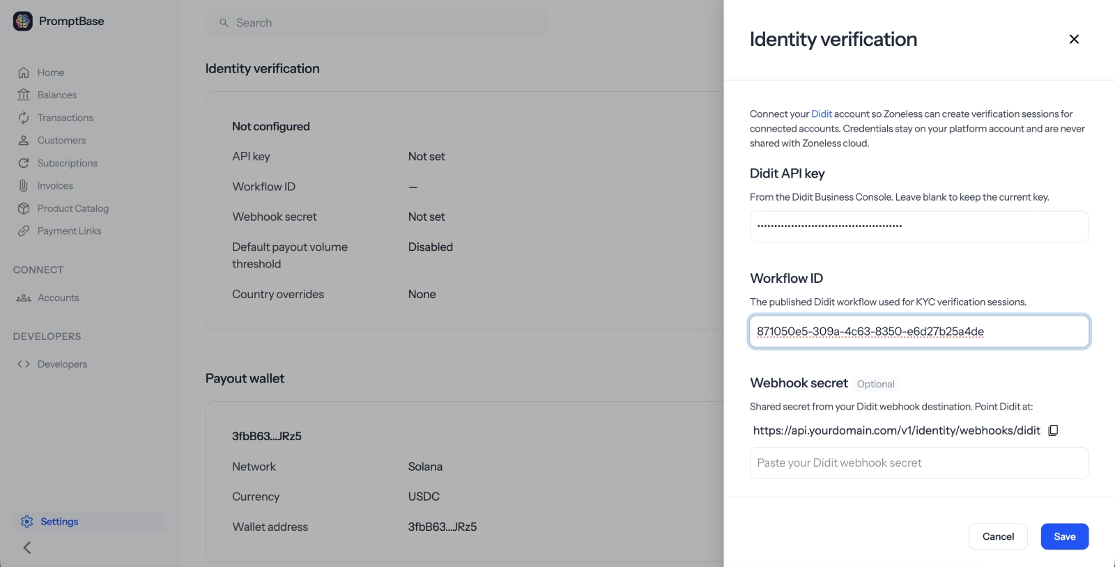 Workflow ID field in Zoneless